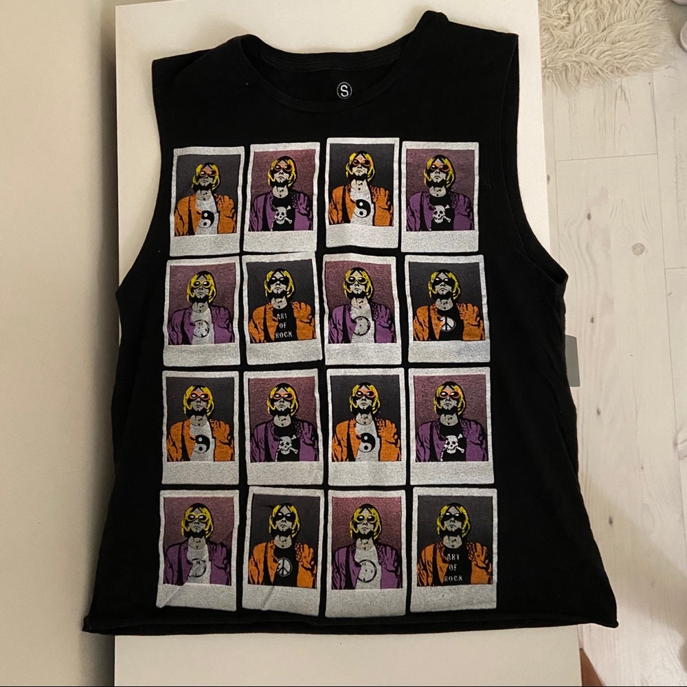 Nirvana Kurt Cobain shirt black sleeveless tank